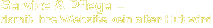 Service & Pflege - damit Ihre Website kein alter Hut wird